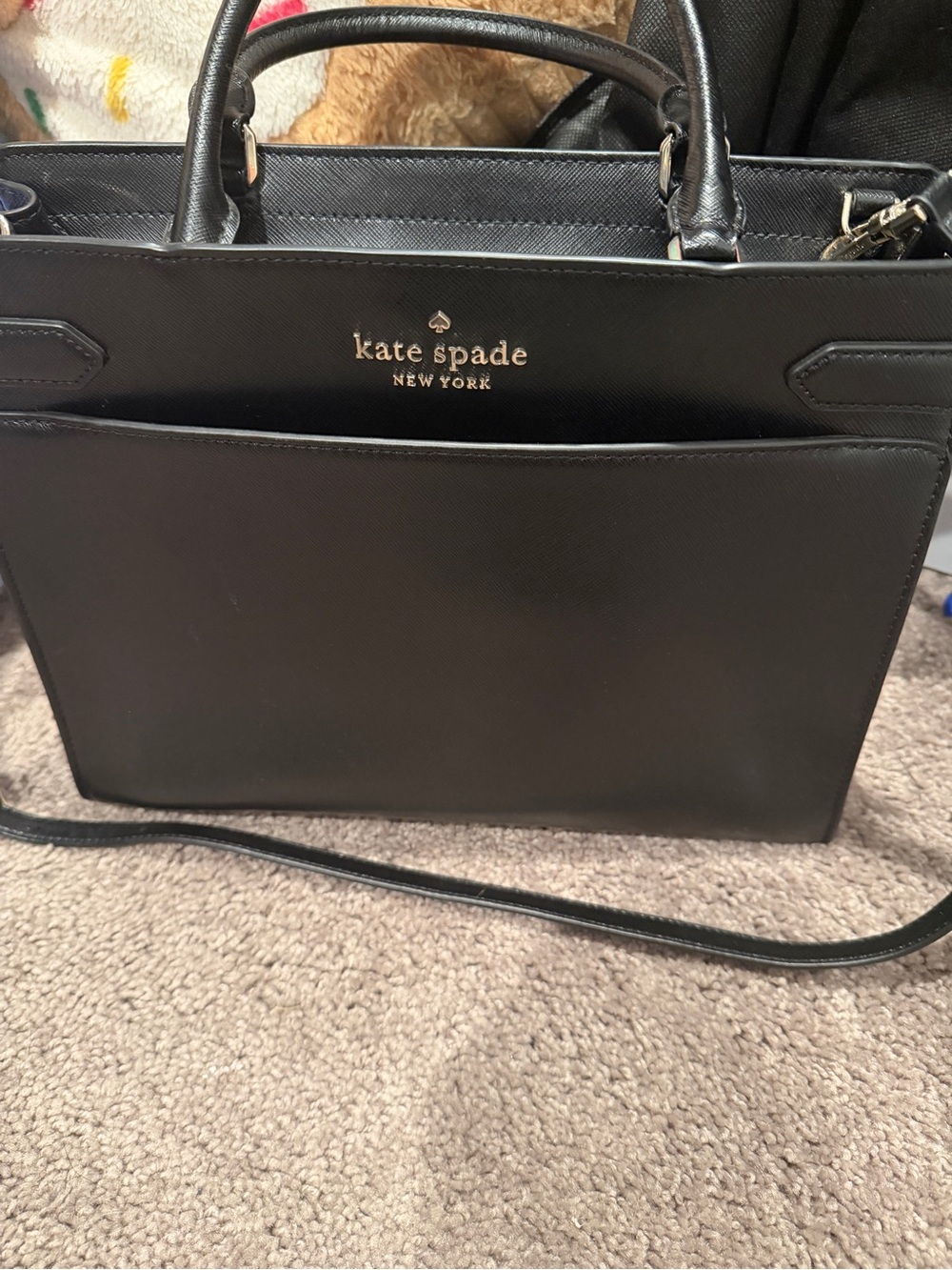 kate spade Black Saffiano Leather Top-Handle Satchel
